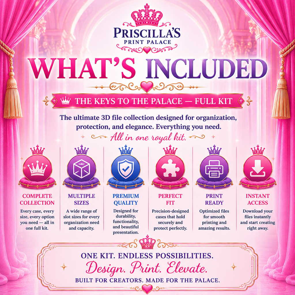 Keys to the Palace Full Kit | 82 STL Files for Vial Cases (Commercial Use)