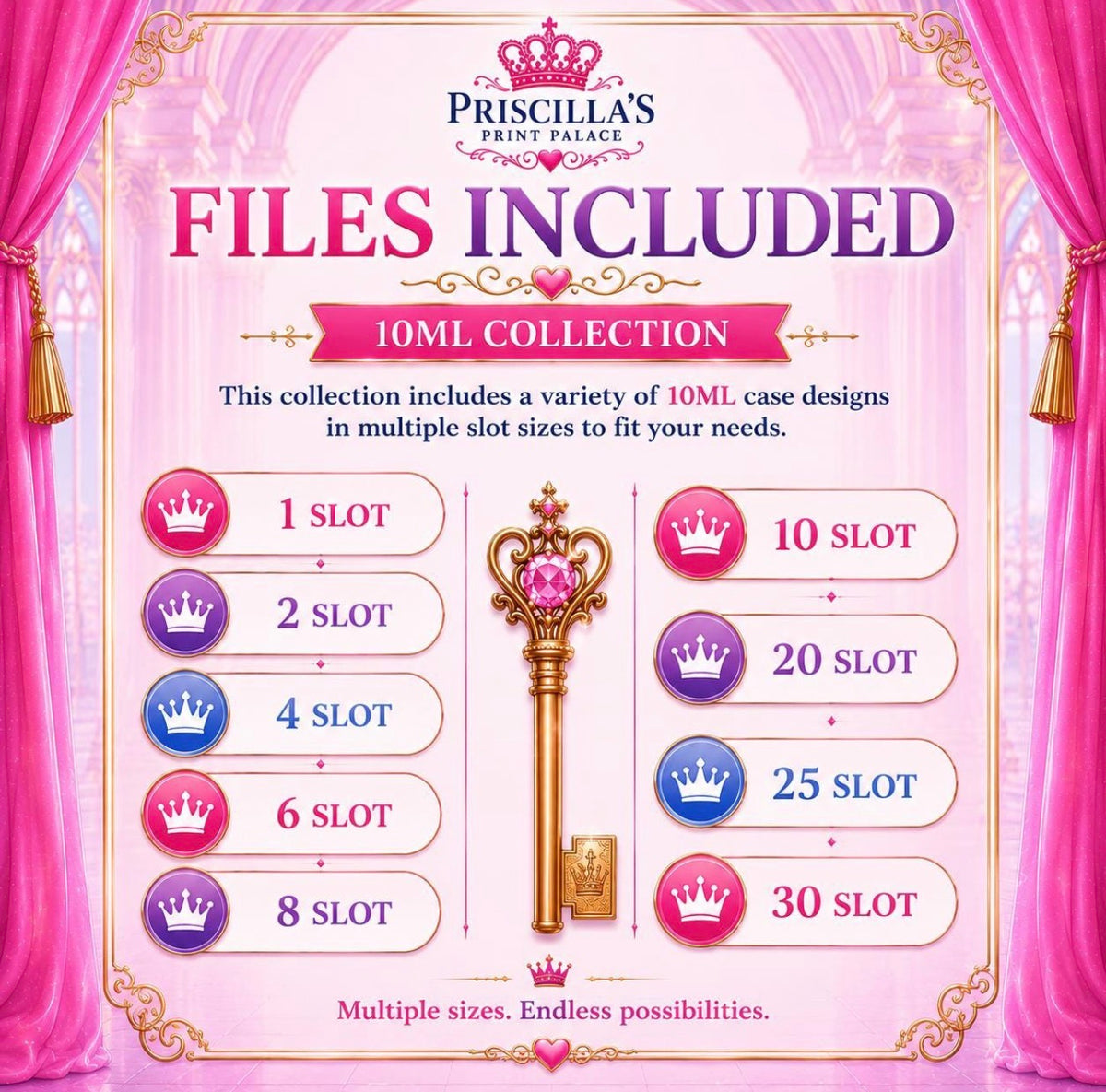 Keys to the Palace 10ML Vial Case STL Files | 3D Print (Digital Download)