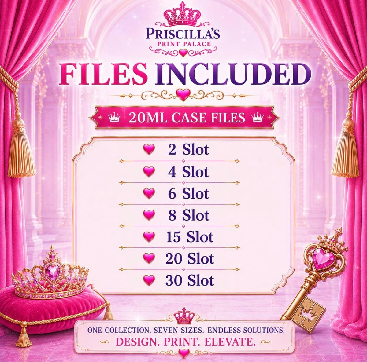 Keys to the Palace 20ML Vial Case STL Files – 3D Print Shop Inventory (Digital Download)