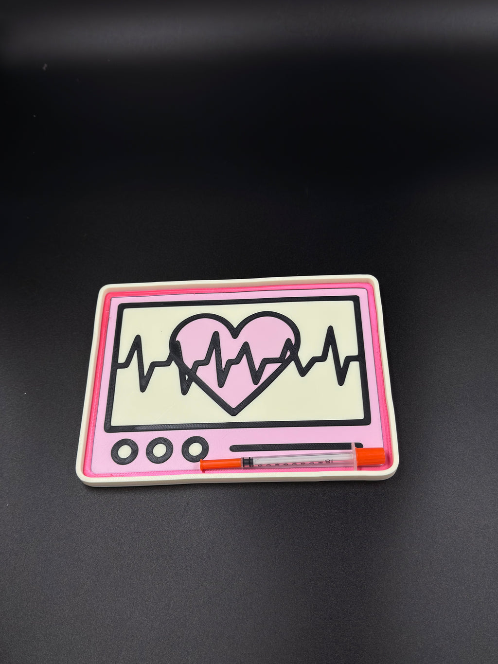 Heart Monitor Peptide Reconstitution Tray | 3D Printed Vial Organizer