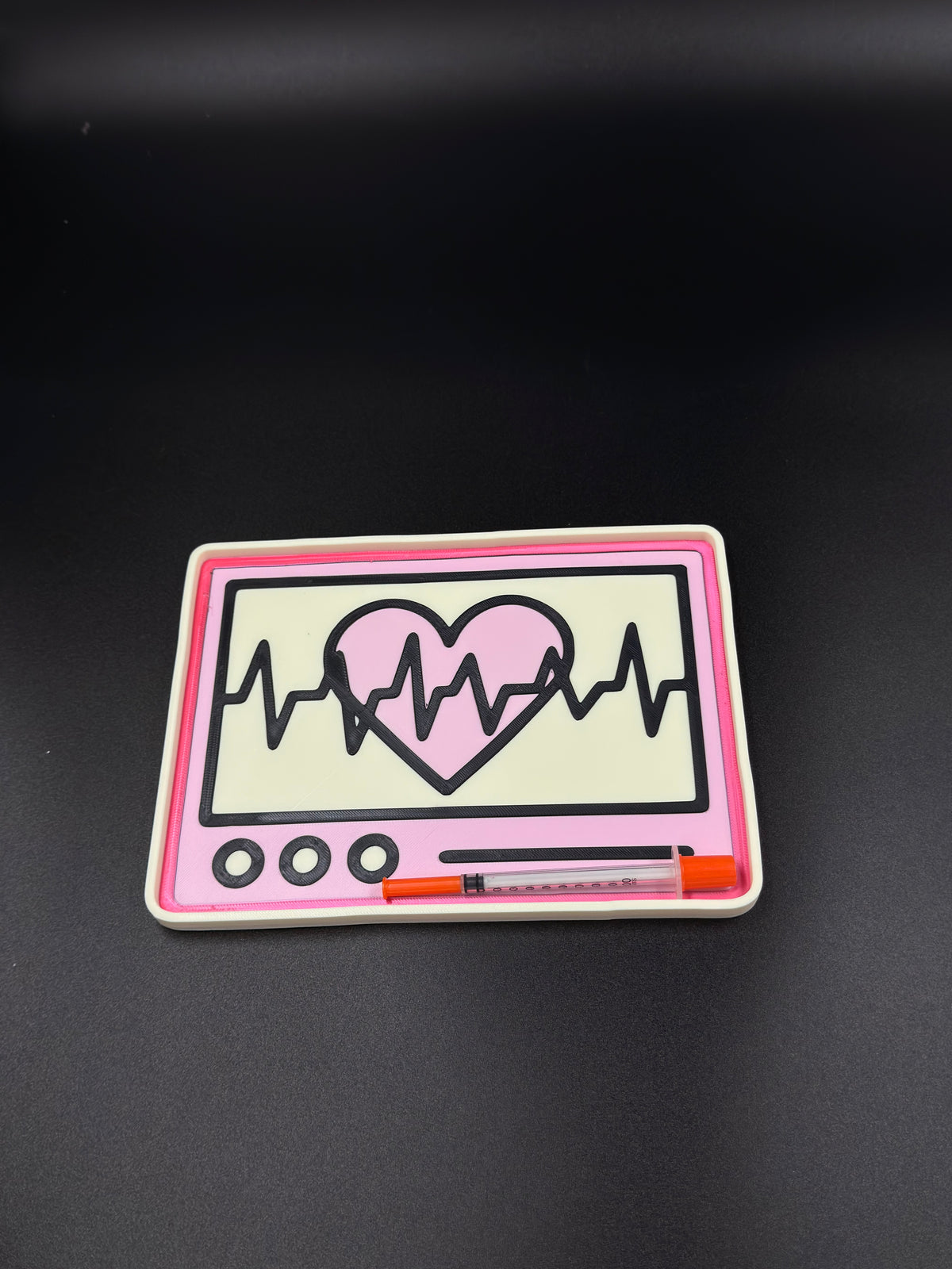 Heart Monitor Peptide Reconstitution Tray | 3D Printed Vial Organizer