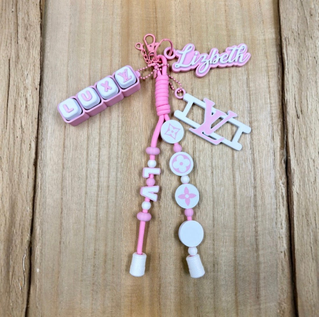 Personalized Luxury-Inspired Keychain Buddy | Custom Name Bag Charm