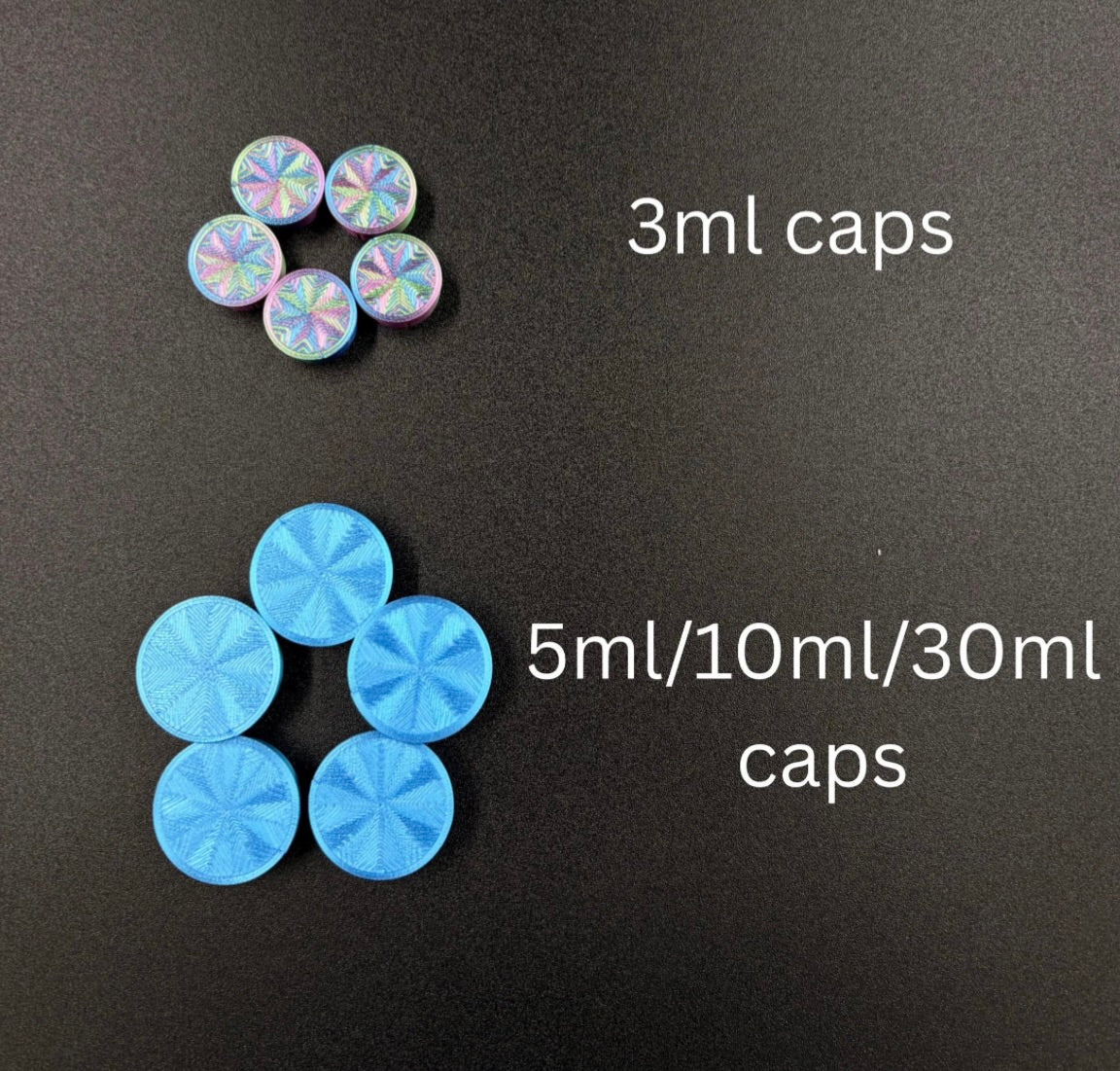 Bulk Vial Caps for Peptide Storage, Fits 3ml to 30ml