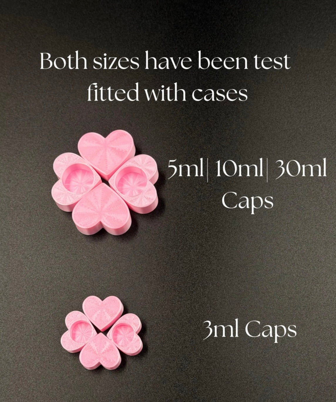 Bulk Vial Caps for Peptide Storage | Heart Shaped, Fits 3ml to 30ml