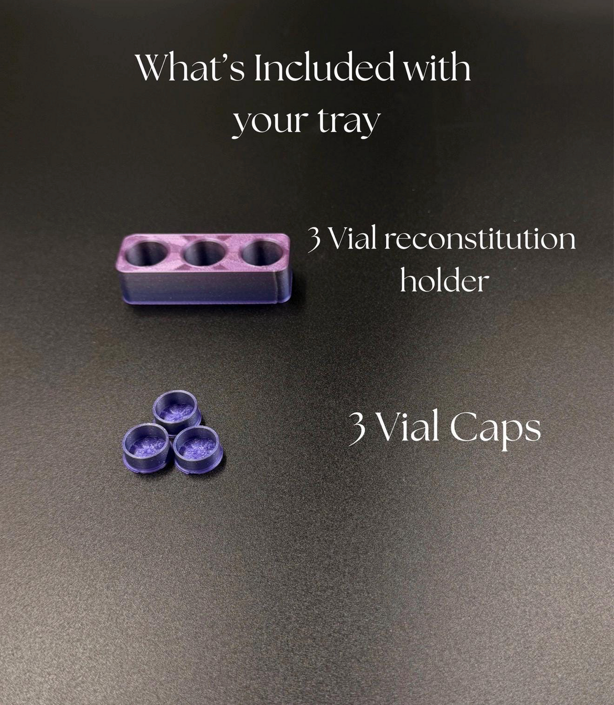 Heart Monitor Peptide Reconstitution Tray | 3D Printed Vial Organizer